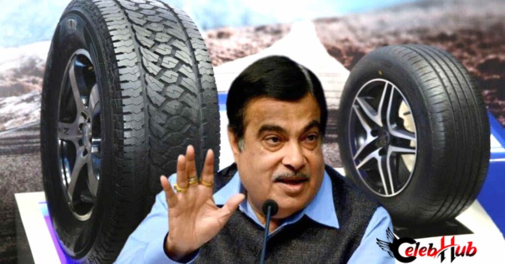 nitin gadkari car tire