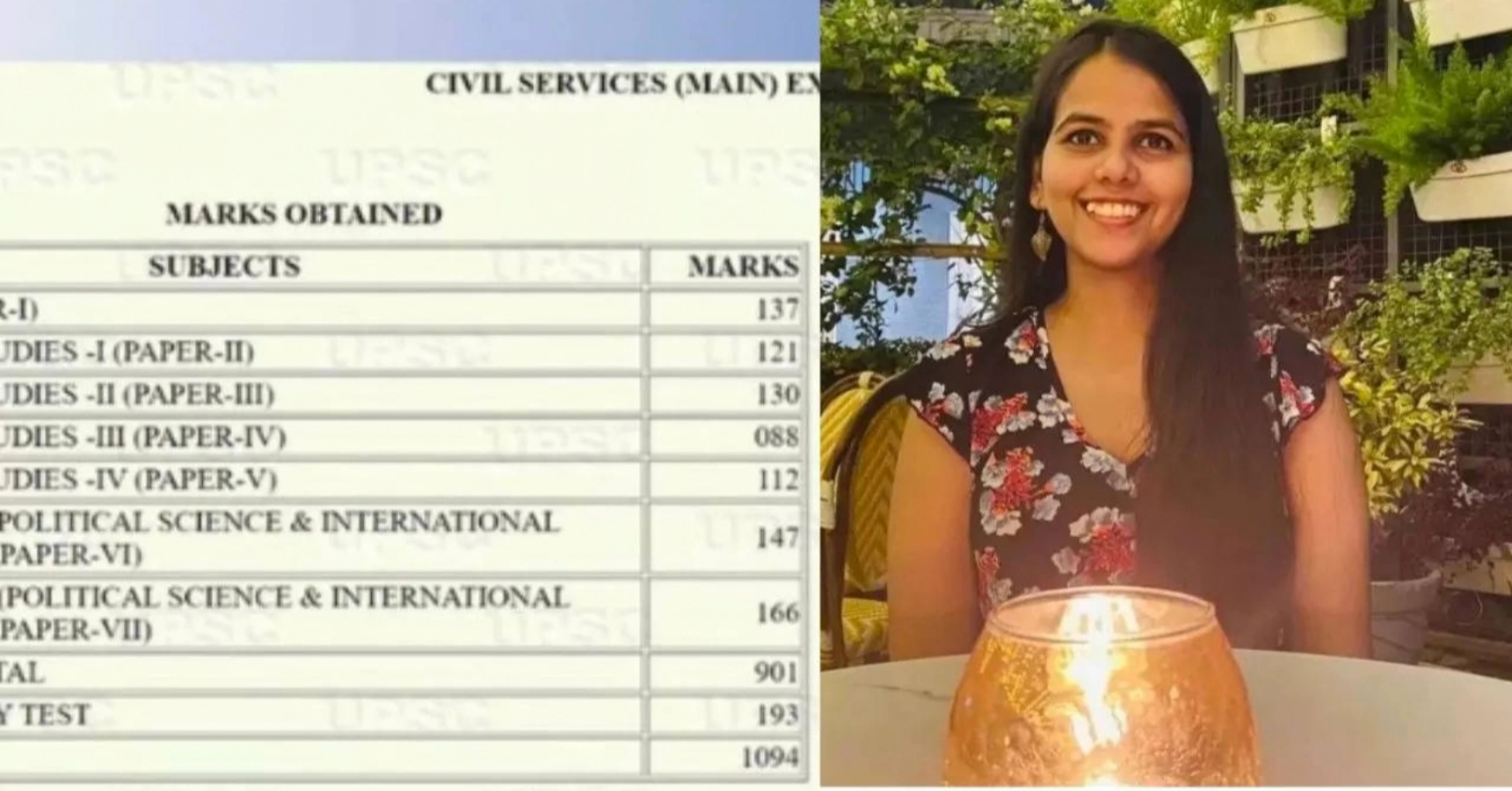 UPSC 2022 result out and in first position Ishita kishor and her marksheet Viral on social media