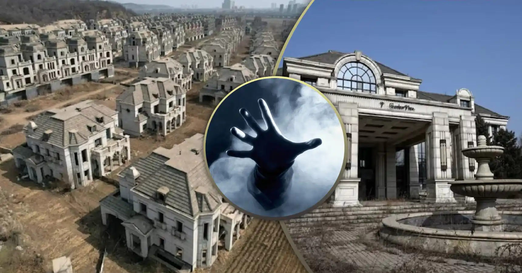 Just like a haunted house! These huge villas of China are standing with acre after acre of land